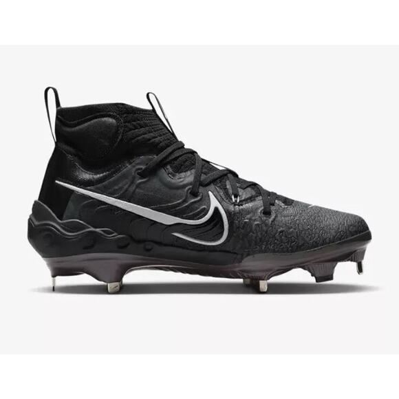 Nike Black Grey Nike Alpha Huarache NXT Metal Baseball Cleats, Sz 7.5 -- NWOB - Picture 3 of 12